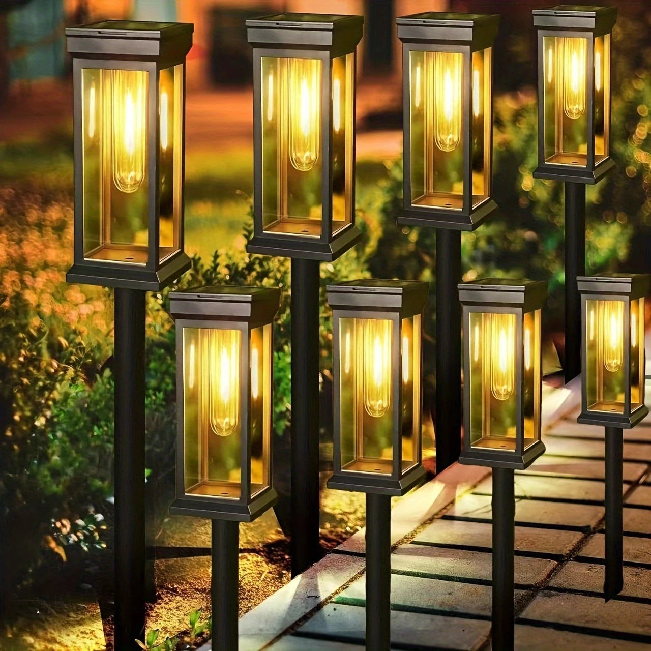 Solar Pathway Lights (2/4/6/8 Pack) – IP65 Waterproof LED Garden Lights for Walkways, Yard & Landscape