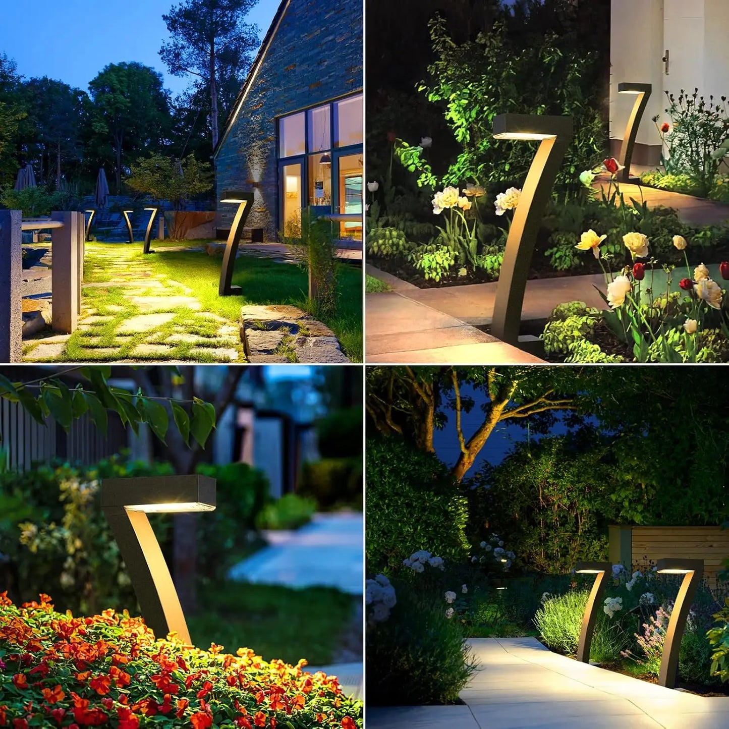 Solar Pathway Lights (6 Pack) – Waterproof LED Walkway & Garden Lights (Dusk to Dawn)