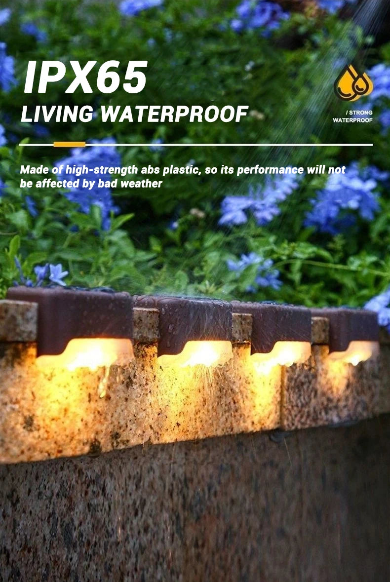Solar Deck Lights – Outdoor Waterproof LED Step & Fence Lighting (1–12 Pack)