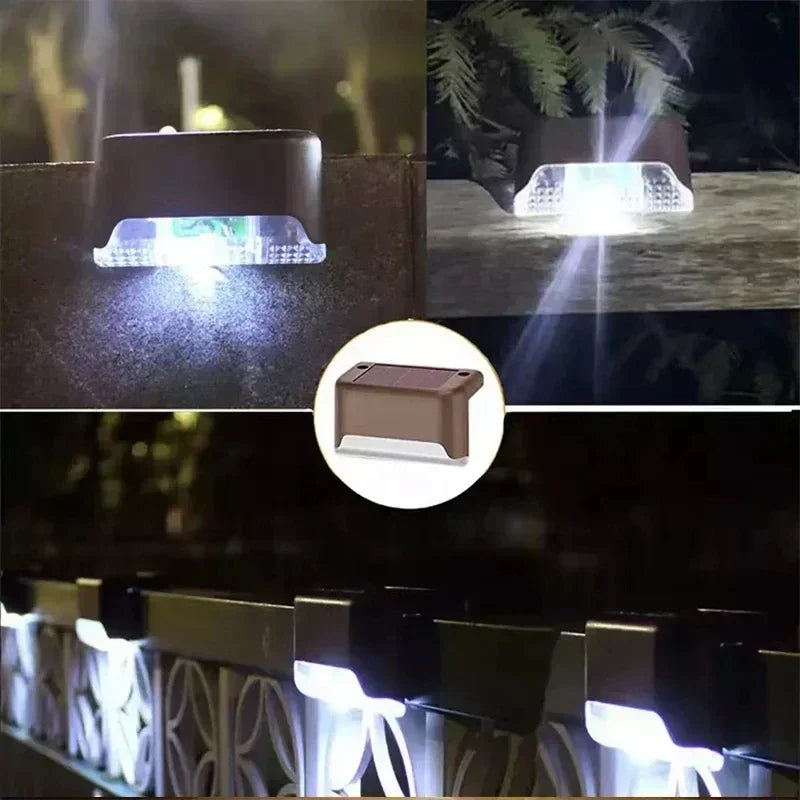 Solar Deck Lights – Outdoor Waterproof LED Step & Fence Lighting (1–12 Pack)