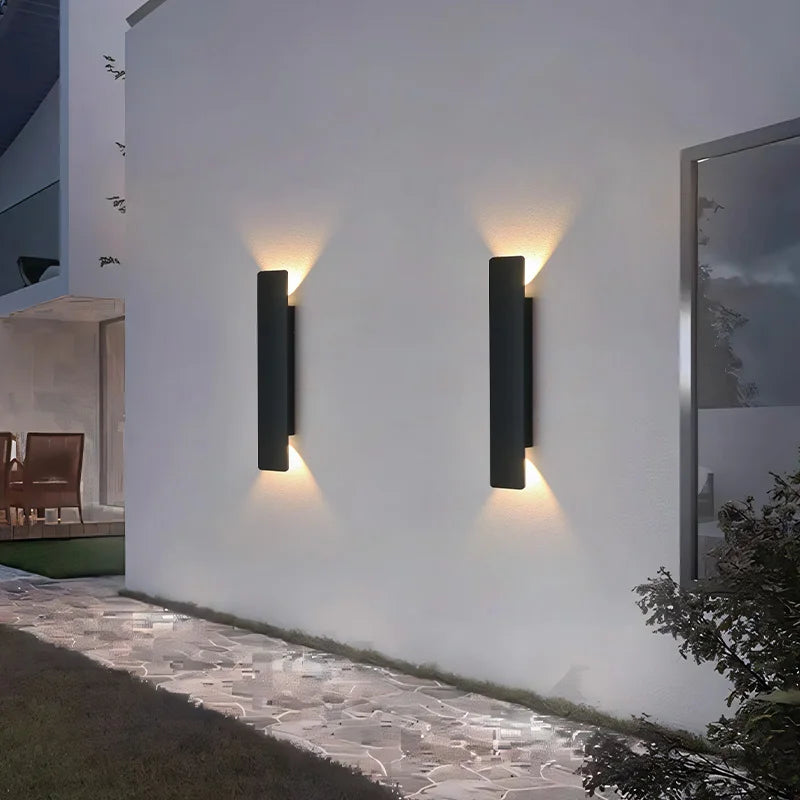 Modern LED Wall Strip Light – IP65 Waterproof Aluminum Outdoor Wall Lamp (2W–24W, Black/White, Indoor/Outdoor)