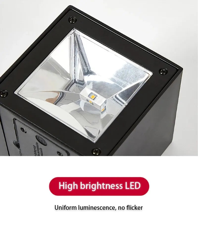 Solar Wall Light – IP65 Waterproof LED Outdoor Cube Lamp (Warm White or RGB, Dusk to Dawn)