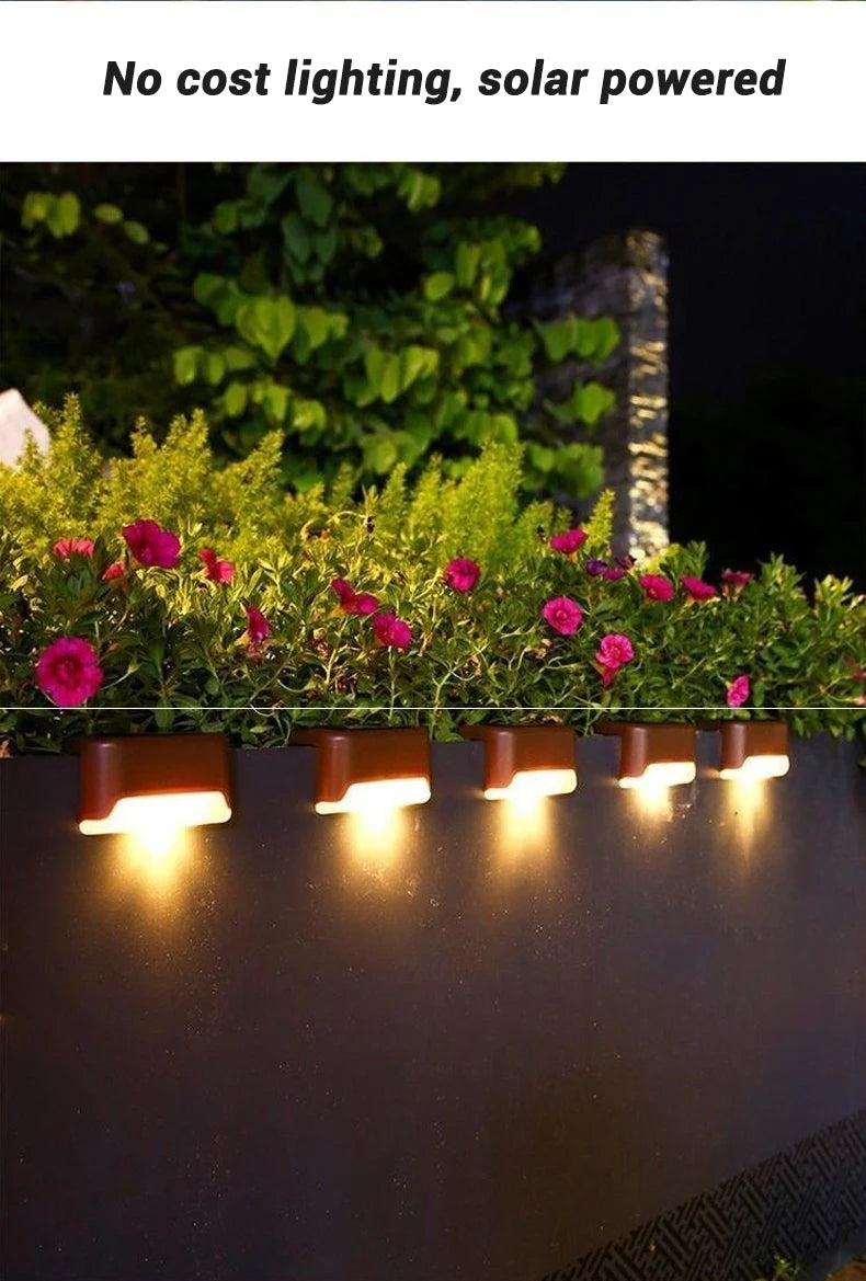Solar Deck Lights – Outdoor Waterproof LED Step & Fence Lighting (1–12 Pack)