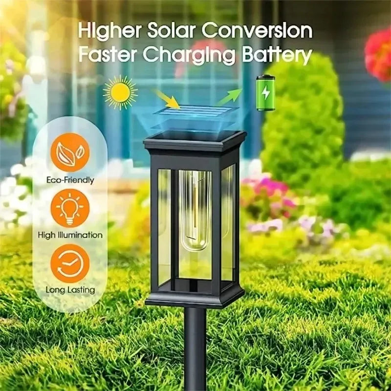 Solar Pathway Lights (2/4/6/8 Pack) – IP65 Waterproof LED Garden Lights for Walkways, Yard & Landscape