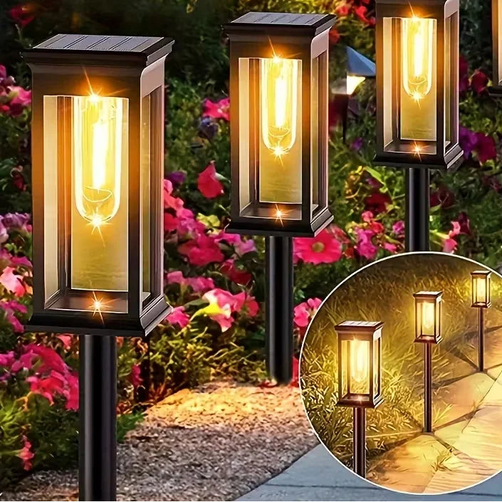 Solar Pathway Lights (2/4/6/8 Pack) – IP65 Waterproof LED Garden Lights for Walkways, Yard & Landscape