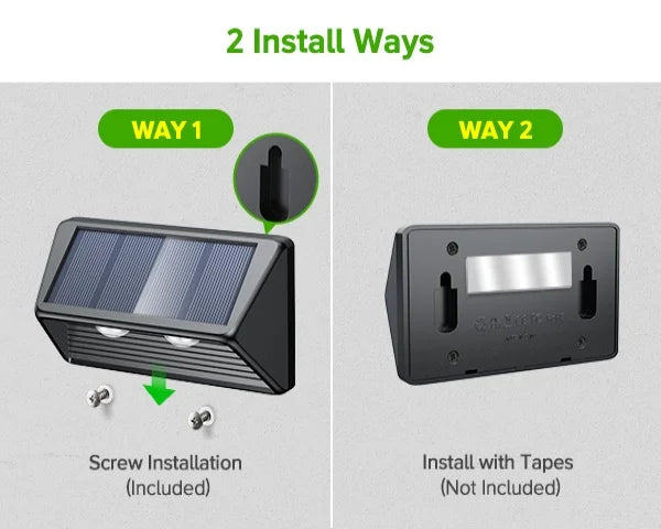 Solar Fence & Step Lights (4/8/12 Pack) – Waterproof LED Outdoor Wall Lighting (Warm or Cool White)