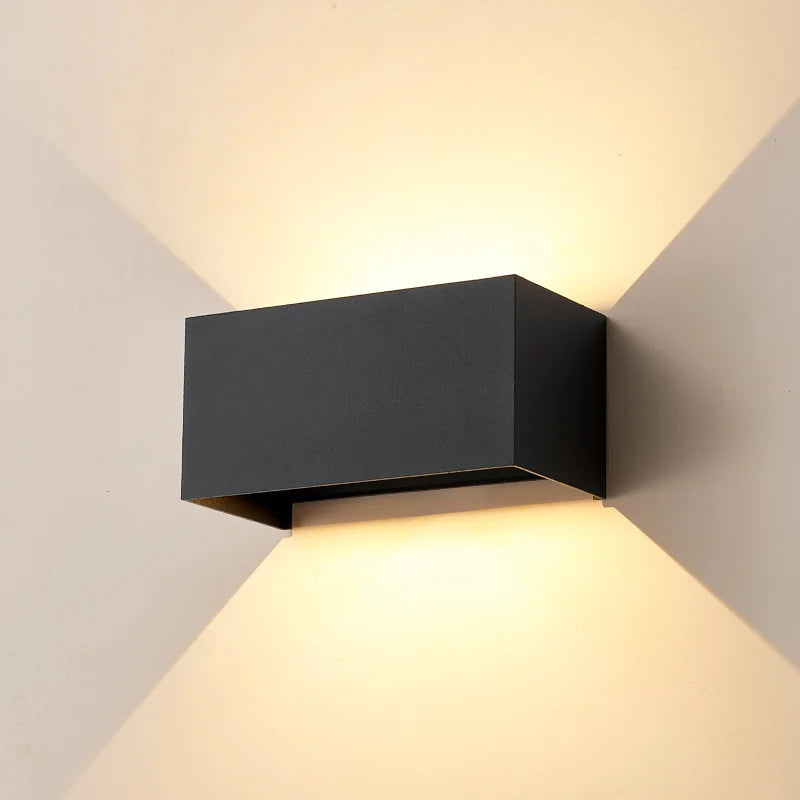 Aluminum LED Wall Lamp – Outdoor & Indoor Waterproof IP65 Modern Wall Light (6W / 12W / 24W, Warm & White)