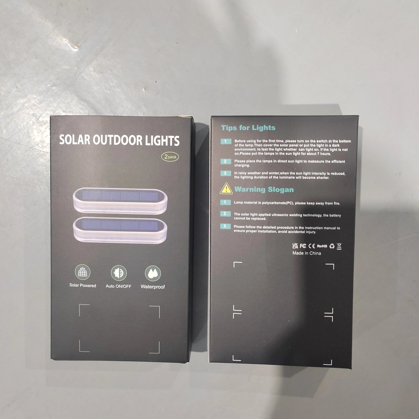 Solar Step Lights (2/4/6 Pack) – IP68 Waterproof LED Light Bars for Stairs, Driveways & Walkways (Warm White)