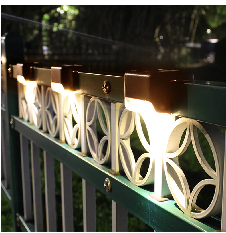 Solar Deck Lights – Outdoor Waterproof LED Step & Fence Lighting (1–12 Pack)