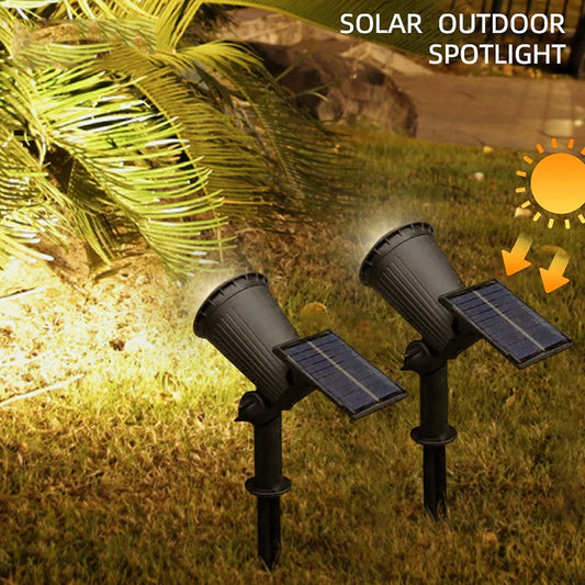 Solar Landscape Spotlights – RGB LED Outdoor Uplights (IP65 Waterproof, Adjustable Brightness)