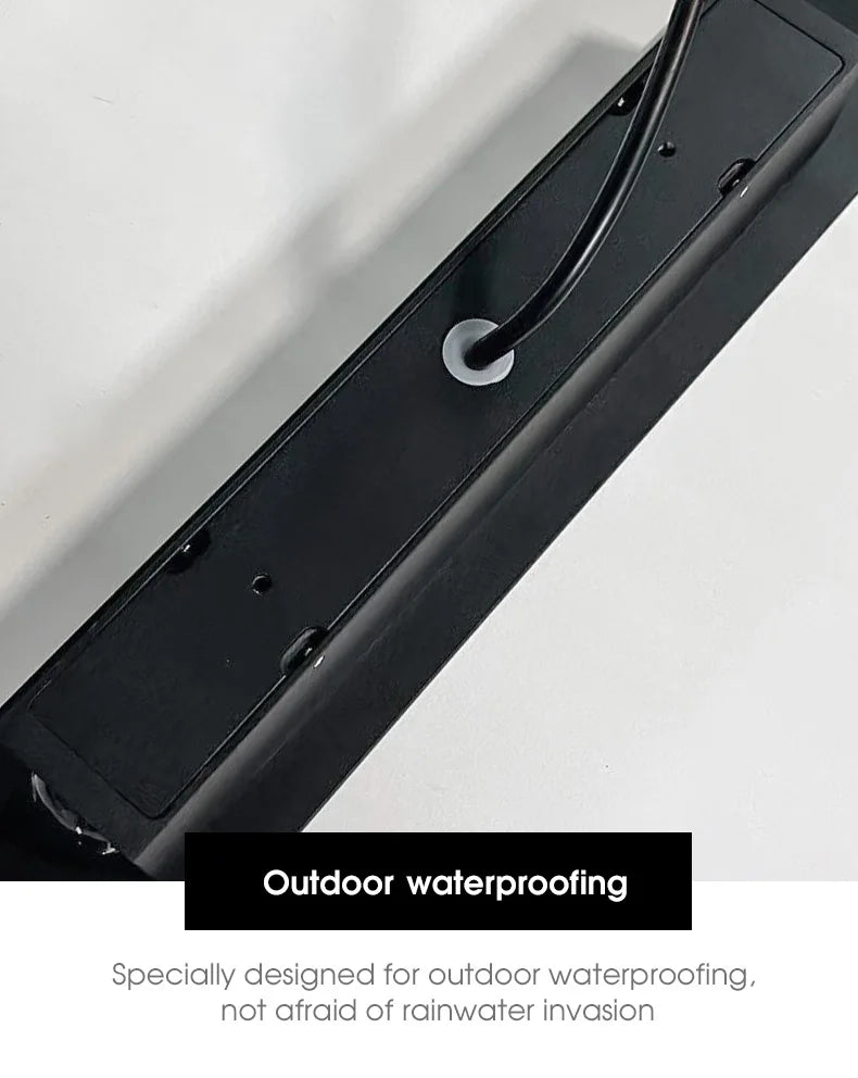 Modern LED Wall Strip Light – IP65 Waterproof Aluminum Outdoor Wall Lamp (2W–24W, Black/White, Indoor/Outdoor)